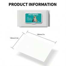 寵物濕巾 80張一次性無香清潔濕巾，適用於狗和貓