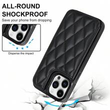 适用于三星 Galaxy S25/S24/S23/S22 Ultra Plus/A14/A15 的奢华真皮钱包式手机壳，带信用卡插槽，采用真皮材质，磁吸式搭扣，支架设计，防震保护套，兼容 16e/16/15/14/13/12/11 Pro Max - 黑色 - 查看 10