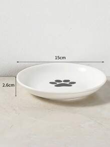 1 pieza Bol para mascotas con diseño de gato de dibujos animados para perro con gato para alimento - Blanco - Ver 7