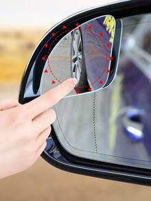 A  Pair Of Blind Spot Mirror In Car Rearview Mirror - White - View 2