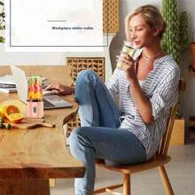 1pc Rechargeable Portable Blenders For Shakes And Fruit Juicer USB Rechargeable Blenders With 6 Blades Handheld Blenders For Sports Travel And Outdoors Portable Blenders