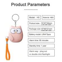 1PC Personal Alarm For Women 130dB Self Defense Keychain With LED Strobe Light Personal Emergency Security Devices Key Chain Alarms For Elderly - Multicolor - View 11