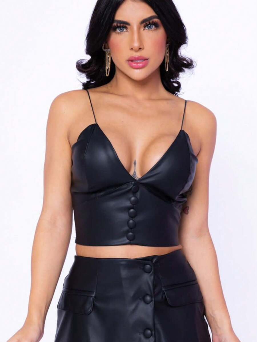 Women Tops - 黑色 - 查看 1