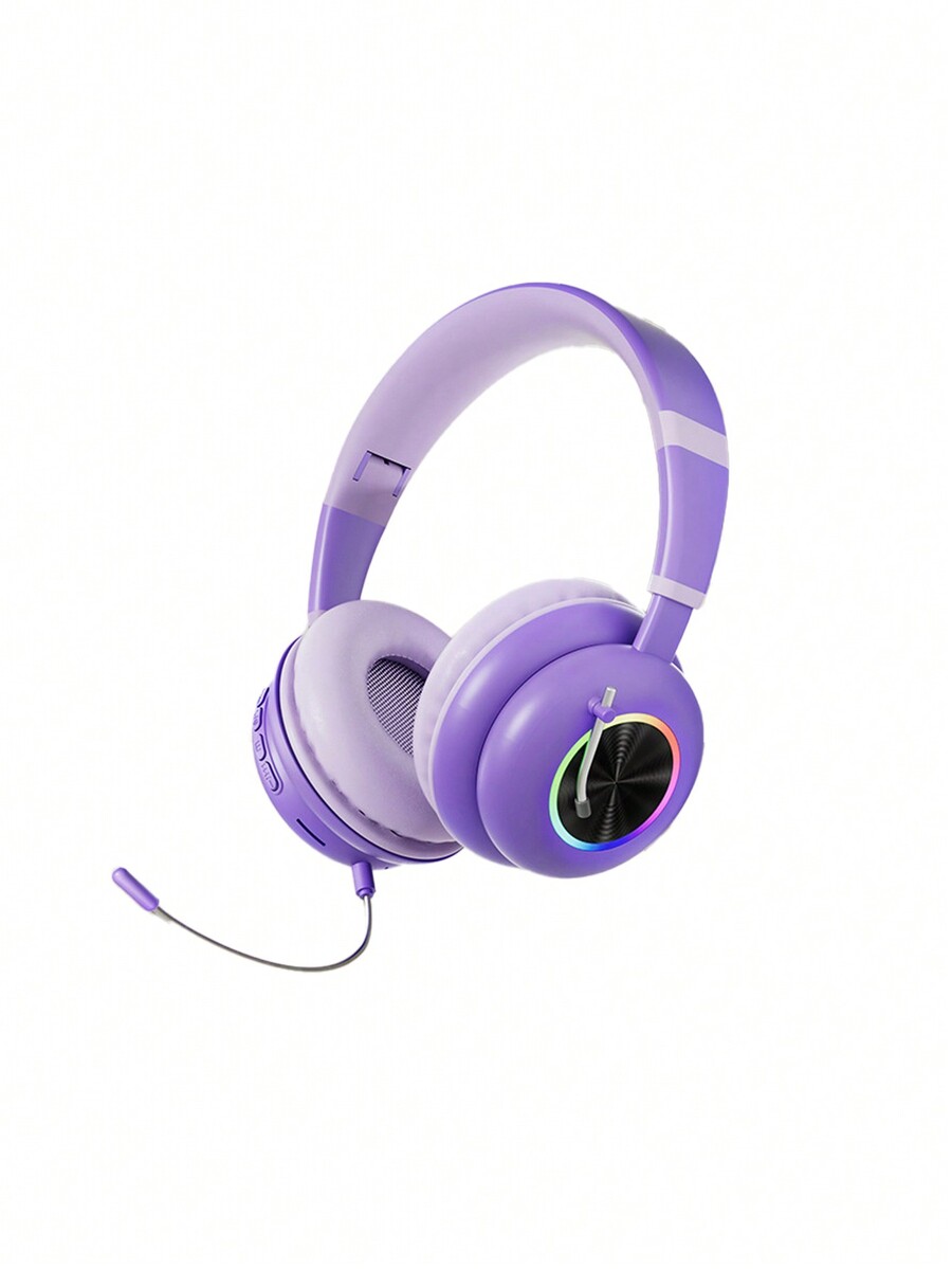 T62 Ear Return Earphones Retro Phonograph Style RGB Lamp Head Wearable