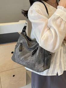 Bolso de hombro de moda con textura mate, de alta capacidad, bolsa de playa, bolso de mano, bolsa de compras