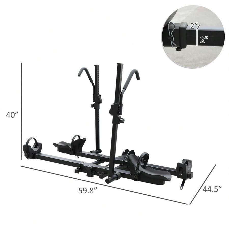 DC DICLASSE 2 Folding Bike Rear Rack Hitch Mount Bicycle Car Carrier