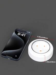 Đèn Puck 55 Lumens Đèn hoạt động bằng pin cho dưới tủ, Đèn Puck, Đèn hoạt động bằng pin có điều khiển từ xa, Đèn led chiếu sáng dưới tủ Không dây, Đèn tủ quần áo có thể điều chỉnh độ sáng - trắng - Xem 4