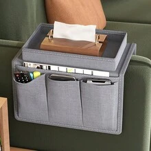 沙發收納袋學生宿舍床邊整理袋扶手側邊掛袋汽車多功能雜物收納袋 - 灰色 - 查看 3