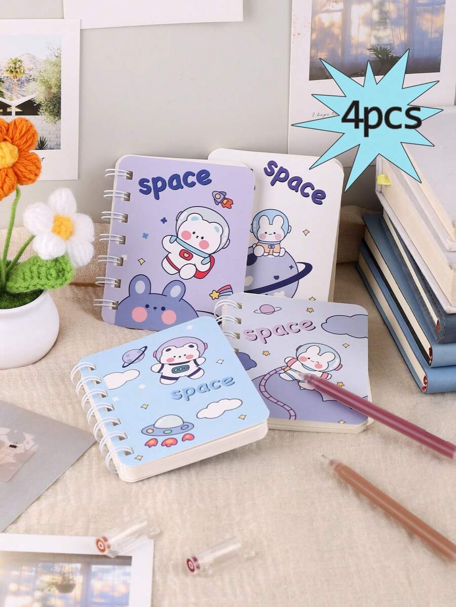 Cute Cartoon Loose Leaf Notebook With High Aesthetic Value A7 Flip Coil
