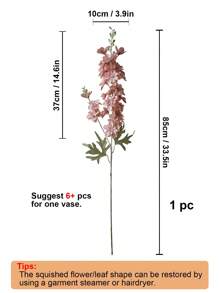 1 Hoa Delphinium nhân tạo 33'' Hoa Larkspur bằng lụa giả thân dài Cây giả cắm hoa cho văn phòng tại nhà, vườn, bàn tiệc cưới, bình hoa trang trí, ngày lễ tình nhân, quà tặng - Bụi hồng - Xem 2