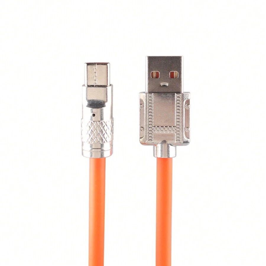 1pc Android Charger Cable 120w 2.4a Quick Charge Usb Compatible With Huawei/Xiaomi/Redmi/Honor/Oppo/Vivo/Oneplus Phone Charger, Thickened Geek Wire
