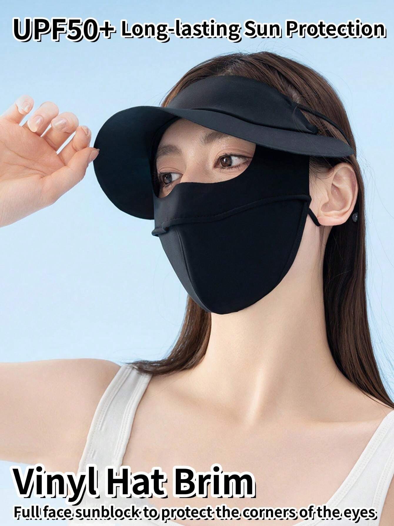 Suncreen Mask 1pc Summer Sunscreen Hat And Mask, Sun Shield Mask With Brim, Women's ...