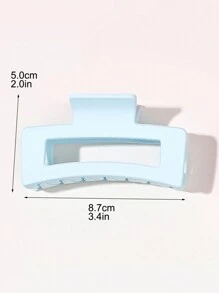 1个/6个装春夏清新粉彩哑光中号简约日常发爪夹，多巴胺发夹发卡发夹发饰，学生用品，大学秋冬发夹，女士度假装扮发饰 - 彩色 - 查看 4