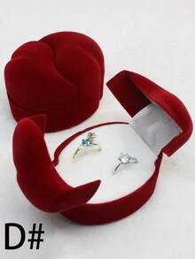 1pc Heart Shaped Ring Box - Novelty Jewelry Storage Box For Displaying & Keeping Earrings, Rings, Bracelets, Necklaces, Gifts For Valentine Day, Birthday -Can Also Be Used As Home Decorations