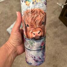 Vaso aislado de acero inoxidable de 20 oz con flores moradas y girasoles, excelente regalo para la familia y amigos (con pajilla) | 1 pieza