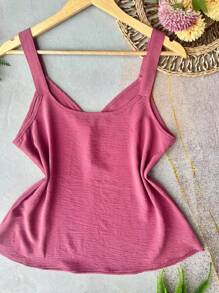 Women Tank Tops & Camis - Màu hồng gỉ - Xem 4