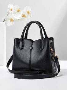 Geantă de mână vintage de culoare solidă PLANEE, geantă mică de vară cu mini îmbinare, cu decorare cu fundiță, geantă de umăr/încrucișată