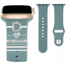 6pcs/Set Silicone Watch Band Decorative Loops For 38mm Apple Watch, Including Letter & Heart Printed Bands, Ideal Gift For Mother's Day, Father's Day And Festivals Valentines - Multicolor - View 19