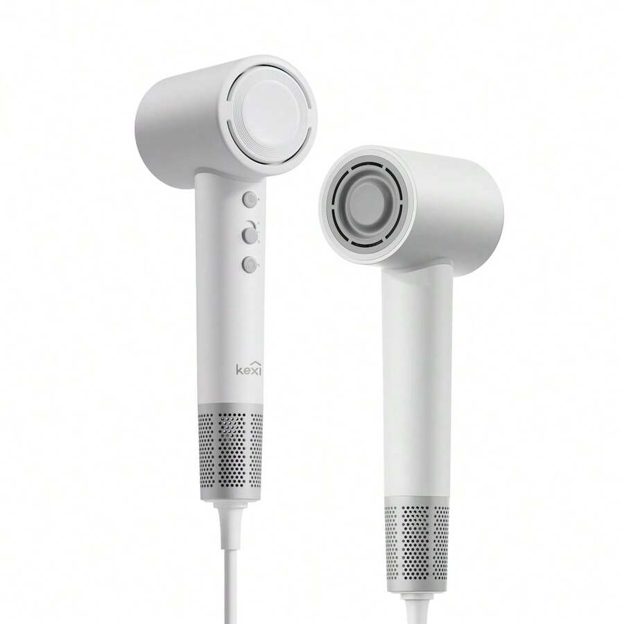 Kexi 風筒，4億負離子風筒，112,000 RPM 無刷電機，1200W 強大快速乾燥高速低噪聲吹風機，適用於家庭和旅行 - 美規A型插(110-127V) - 查看 1