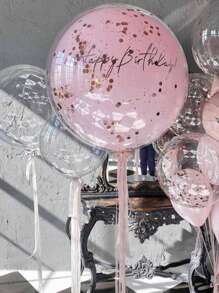 4pcs Transparent Expandable Bubble Balloon, 20/24/36 Inch, Wedding/Birthday Party Decorations, Baby Bath Decor