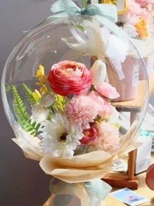 4pcs Transparent Expandable Bubble Balloon, 20/24/36 Inch, Wedding/Birthday Party Decorations, Baby Bath Decor