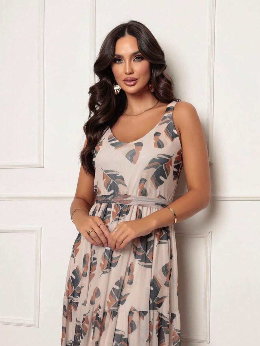 Women Dresses - 米色 - 查看 1