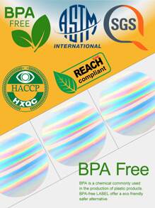 MARKLIFE 彩虹全息圓形熱敏標籤生成器紙 1.97x1.97英寸（50 * 50毫米）彩虹激光貼紙，圓形1卷，每卷180個標籤，適用於 P50，D100 無墨印表機，防水、帶膠粘性、可生成商標/條碼 - 彩色 - 查看 11