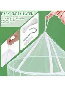 La cortina de la mosquitera de la cúpula se puede plegar sin instalación - Blanco - Ver 3