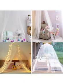 La cortina de la mosquitera de la cúpula se puede plegar sin instalación - Blanco - Ver 7