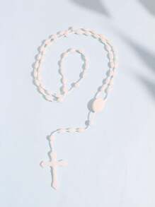 1入時尚個性化純色塑料螢光吊墜女性日常珠寶飾品 - 十字 - 查看 18