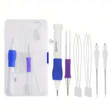 Kit de herramientas para bordado con aguja mágica de bricolaje, juego de herramientas de costura de punto de perforación, herramienta para tejido de ropa, costura, parches, tejido y accesorios de costura - Multicolor - Ver 9