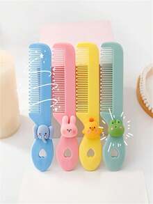 1 miếng Dễ thương Trẻ em Mini Lược Hoạt hình Có thể mang đi Kẹo Có màu sắc Nhỏ bé Lược chải tóc Tóc mái , Tóc Gãy  , Đầu tròn Răng , Nhỏ bé Cô gái Lược chải tóc - Hồng - Xem 2