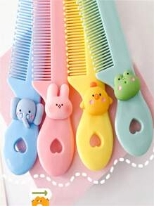 1 miếng Dễ thương Trẻ em Mini Lược Hoạt hình Có thể mang đi Kẹo Có màu sắc Nhỏ bé Lược chải tóc Tóc mái , Tóc Gãy  , Đầu tròn Răng , Nhỏ bé Cô gái Lược chải tóc - Hồng - Xem 1