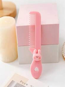 1 miếng Dễ thương Trẻ em Mini Lược Hoạt hình Có thể mang đi Kẹo Có màu sắc Nhỏ bé Lược chải tóc Tóc mái , Tóc Gãy  , Đầu tròn Răng , Nhỏ bé Cô gái Lược chải tóc - Hồng - Xem 3