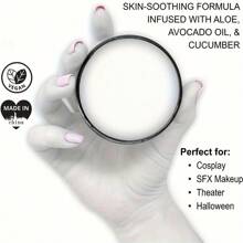 Pintura facial y corporal activada con agua para actuaciones en escenarios y pantalla, efectos especiales, belleza, cosplay y Halloween - Blanco - Ver 1