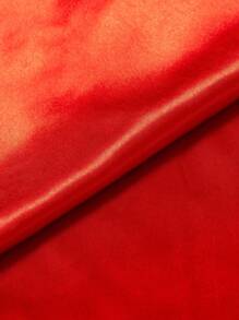 1片柔滑閃亮的緞面布料，非常適合婚紗和時尚服裝裝飾用布料 - 紅色 - 查看 4