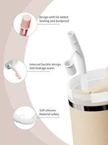 矽膠延伸吸管蓋，可重複使用的吸管蓋，適用於8-10mm吸管防塵塞，玻璃吸管，金屬吸管等