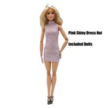 Váy sáng bóng thời trang 11,81 inch có chứng nhận an toàn cho trẻ em, Quần áo búp bê dành cho trang phục dự tiệc của siêu mẫu nữ, Lý tưởng làm quà tặng Giáng sinh và sinh nhật (Không bao gồm búp bê và các phụ kiện khác), Trang trí nhà cửa - Nhiều màu - Xem 11