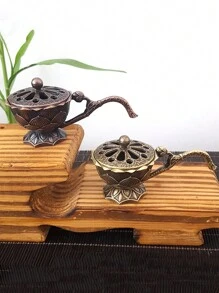 1 件手持莲花蓬松香炉，小香炉家居装饰，家居装饰，房间装饰，瑜伽工作室，露营，花园，露台，经典烛光晚餐道具，装饰 - 彩色 - 查看 5