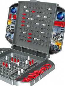 1set Fun Battleship Ship Ship Game, Land  Strategy Desktop Double Battle Toy - Black - View 3