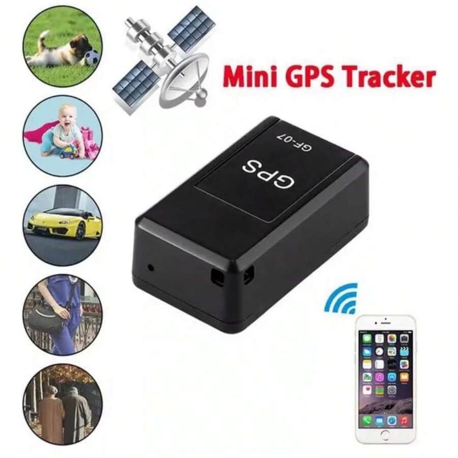Mini Small GPS Spy Locator For Motorcycle, Car And Children, Real-Time Tracking, Anti-Theft And Anti-Loss Locator, Strong Magnetic Support, Sim Message Positioner - Black - View 1