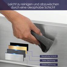 OYAJIA Edelstahl Einbauspüle Küchenspüle Waschbecken Spülbecken+Seifenspender 68x45cm