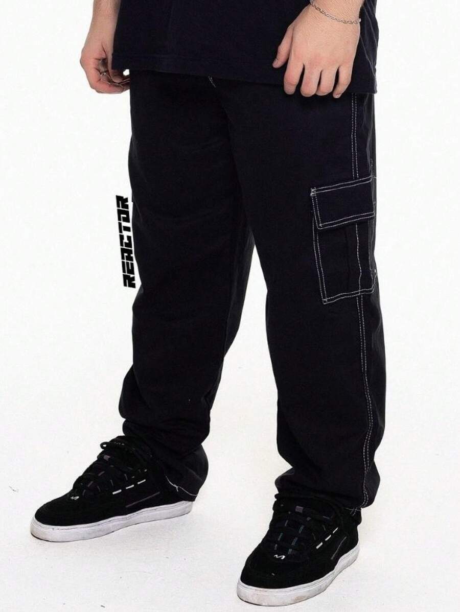 Men Pants - 黑與白 - 查看 1