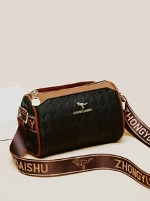 新款時尚多用途單肩包,經典純色復古時尚城市高端手提/肩背/斜跨鑲鑽款女包,適用於通勤/購物/旅行/工作/波士頓袋