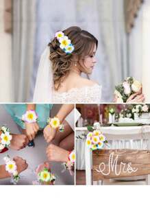 12pcs-Hawaiian Flower Hair Clips, Plum Blossom Foam Hair Clips, Hawaiian Tropic Party Decorations, Beach Swimming Pool Holiday Clothes, Hawaiian Party Supplies, Bride Wedding.Women's Artificial Flowers, Foam Flower Plumeria.,