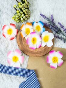 12pcs-Hawaiian Flower Hair Clips, Plum Blossom Foam Hair Clips, Hawaiian Tropic Party Decorations, Beach Swimming Pool Holiday Clothes, Hawaiian Party Supplies, Bride Wedding.Women's Artificial Flowers, Foam Flower Plumeria.,