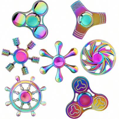 1pc Metal , Sensory Hand Toy - Finger Sensory Stress Reducer - Party Favors, Birthday Gifts, Gift Bag Fillers, Party Prizes,Fidget Toys,Toys,Fidget,Magnet Fidget,Metal Fidget Toys,Magnetic Fidget Toy,Cool Gadgets,Fidget Cube,Kaleidoscope