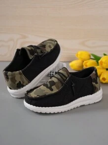 Kids' & Teenagers' Camouflage Casual Sports Shoes, Lightweight And Adorable, Perfect For Outdoor Walking