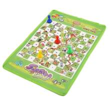 1 件经典飞行棋、国际棋盘游戏、蛇梯棋游戏、无纺布棋盘、趣味派对棋盘游戏玩具 - 彩色 - 查看 8