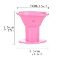 （10入組）：手動蘑菇形鈴鐺捲髮器，實用家用鬆緊硅膠捲髮工具 - 粉色 - 查看 3